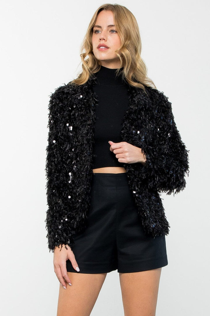 Sequin Fringe Jacket