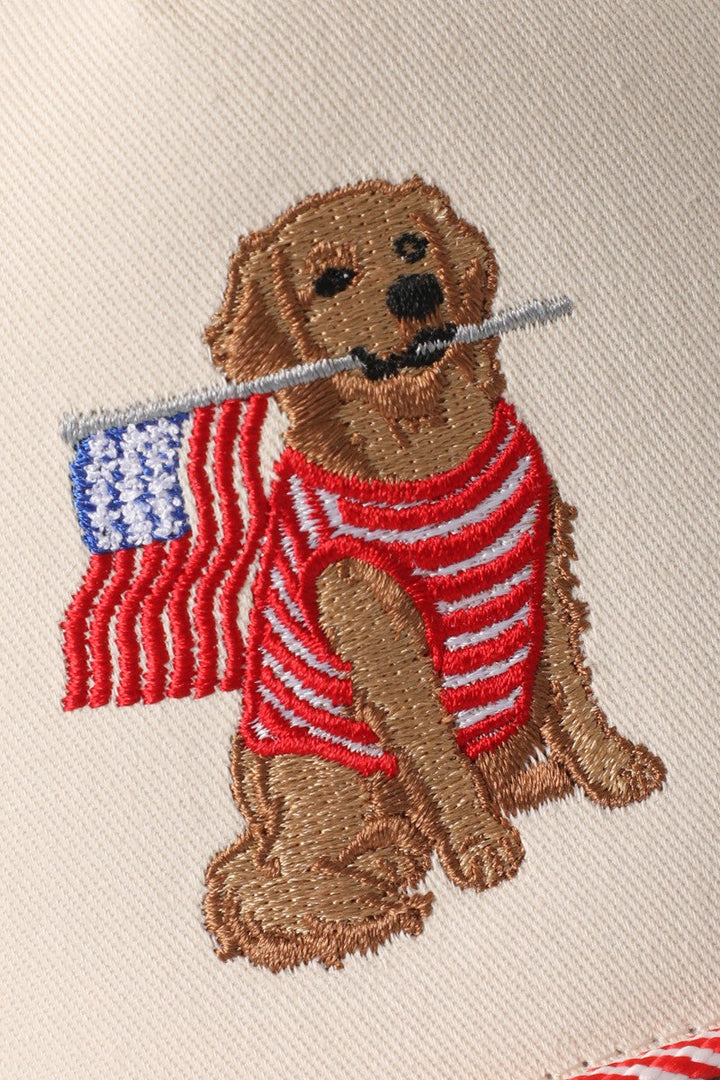 Golden Retriever USA Flag Hat