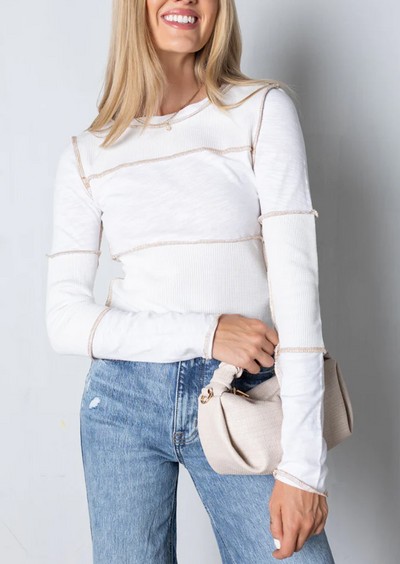 Seams Right Mixed Media Top