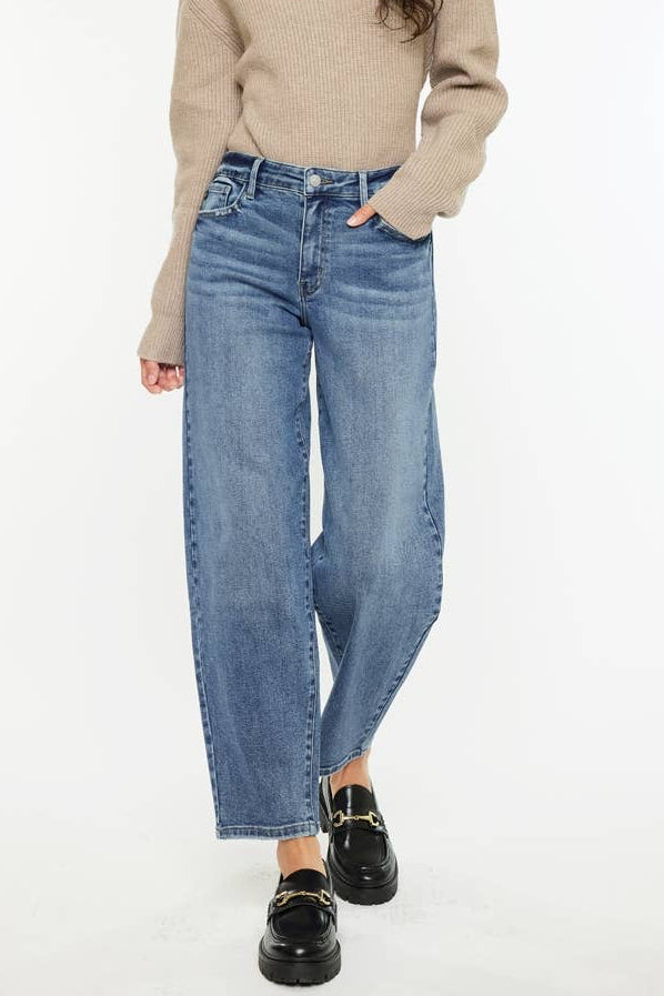 Tessa High Rise Slim Barrel Jeans