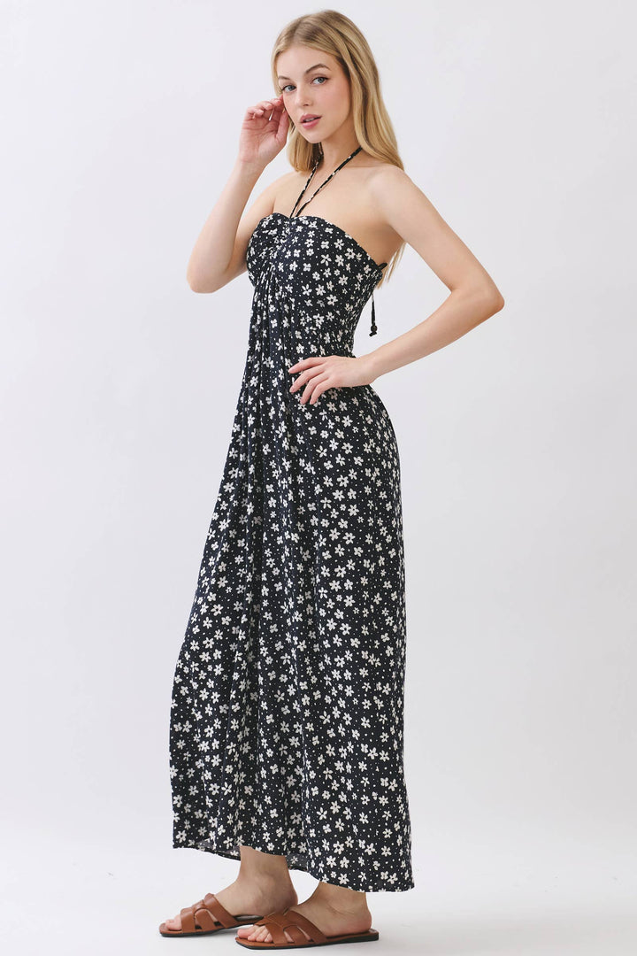 Zoe Halter Midi Dress