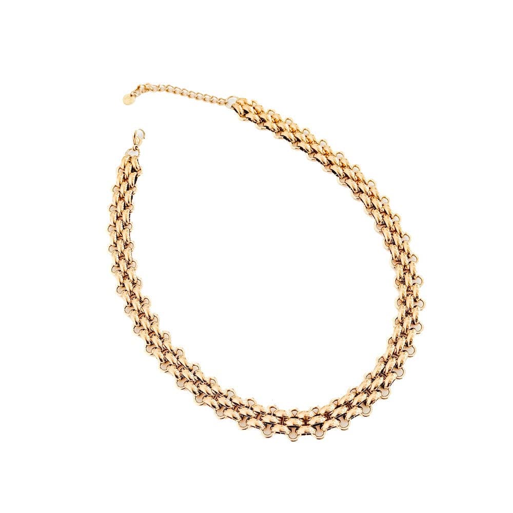 Elise Woven Chain Necklace - waterproof