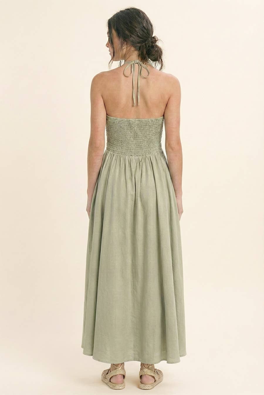 Indio Halter Neck Midi Dress