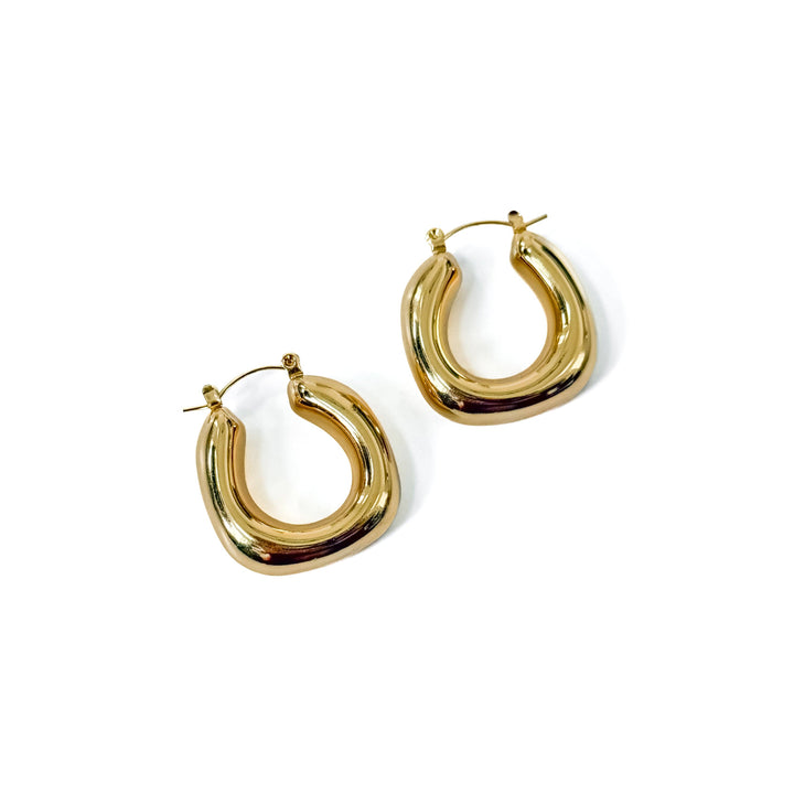 Chunky Geometric Hoops - waterproof