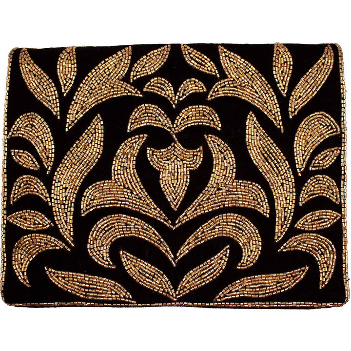 Midnight Luxe Beaded Velvet Clutch