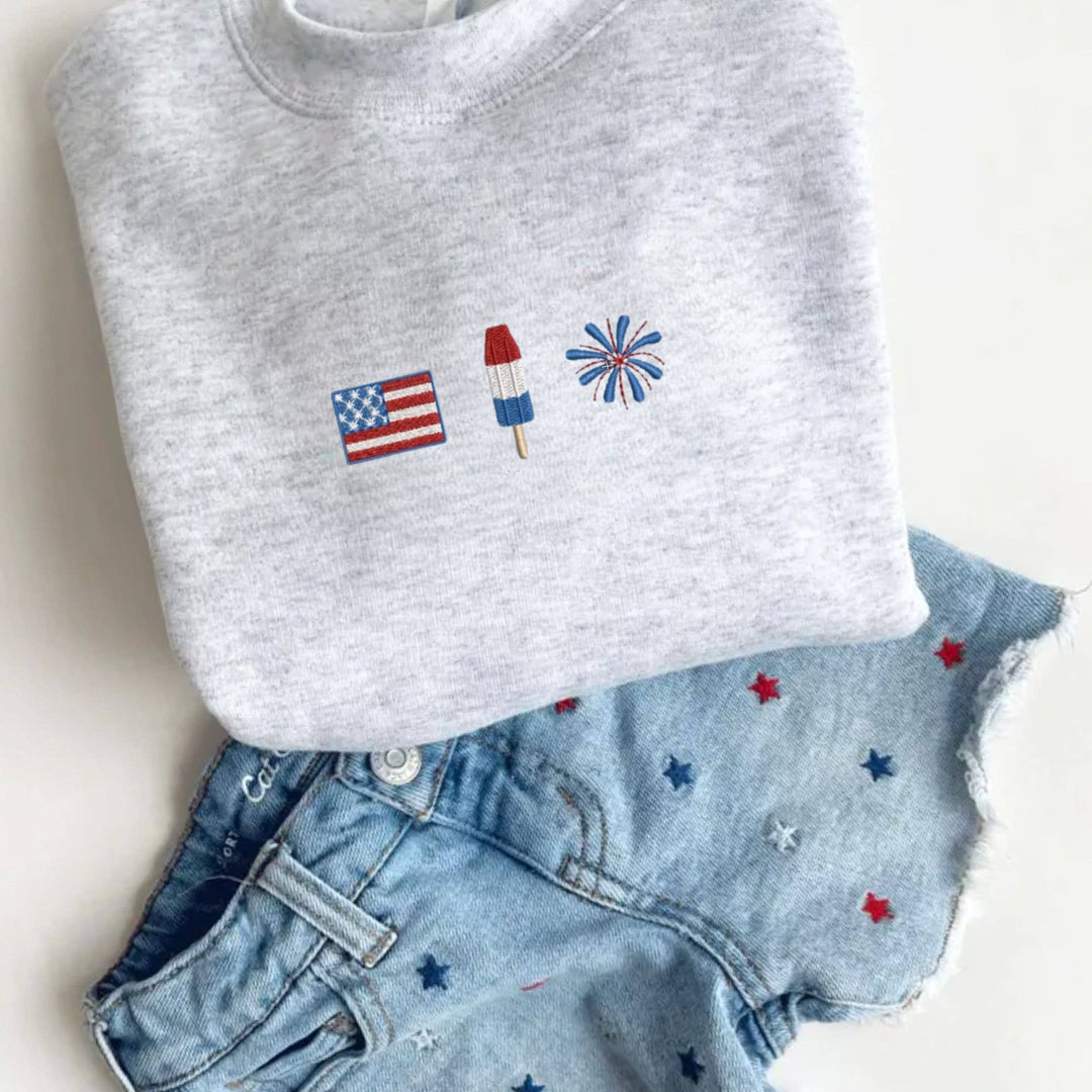 USA Icons Kids Embroidered Sweatshirt