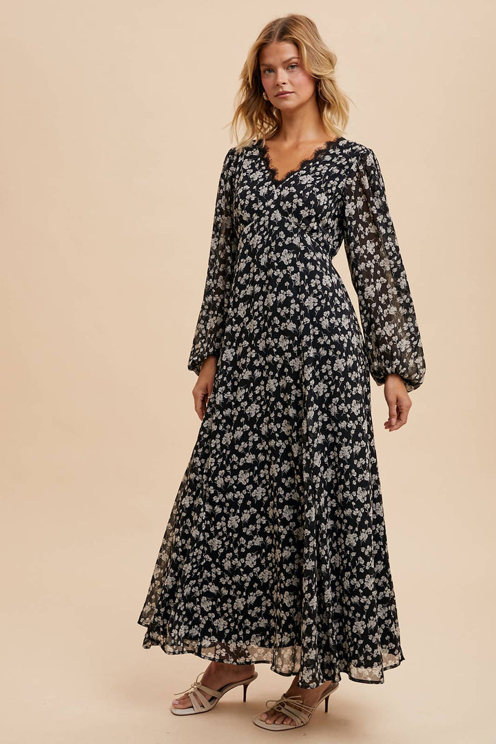 Charlotte Floral Lace Maxi Dress