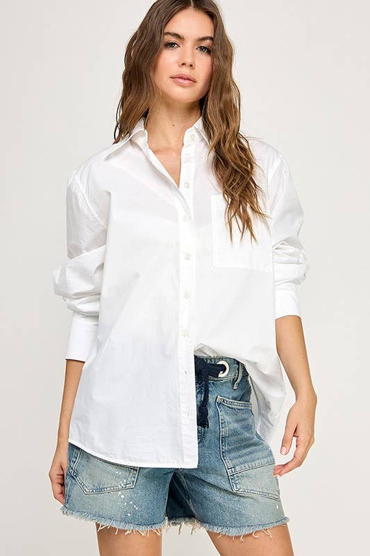 Poplin Button Down Shirt