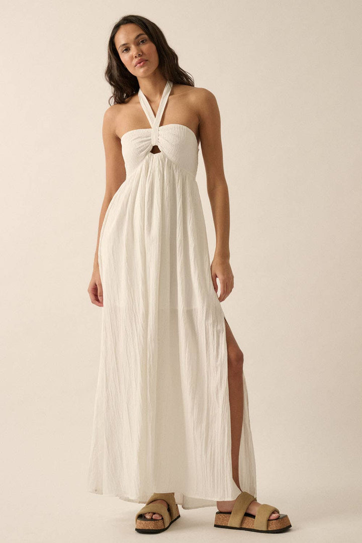 Paola Maxi Halter Dress