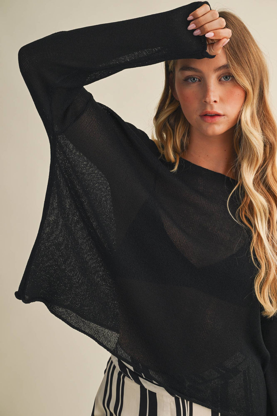 Muse Knit Sheer Pullover {Preorder}