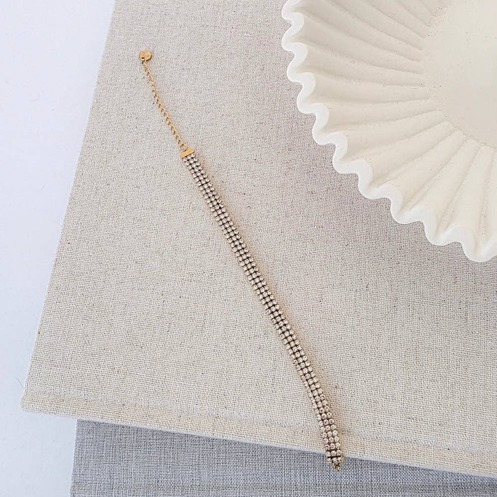 Giselle Layered Tennis Bracelet - waterproof