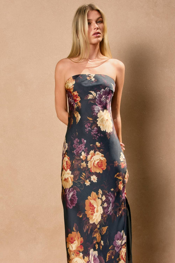 Haven Strapless Floral Maxi Dress