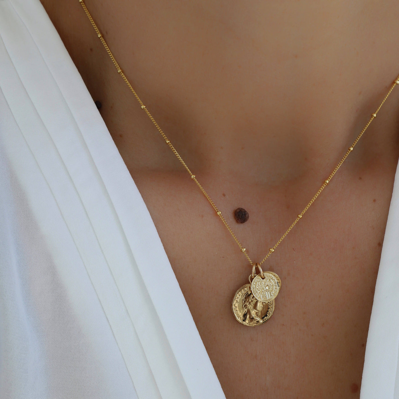 Katie Waltman Coin Charm Necklace