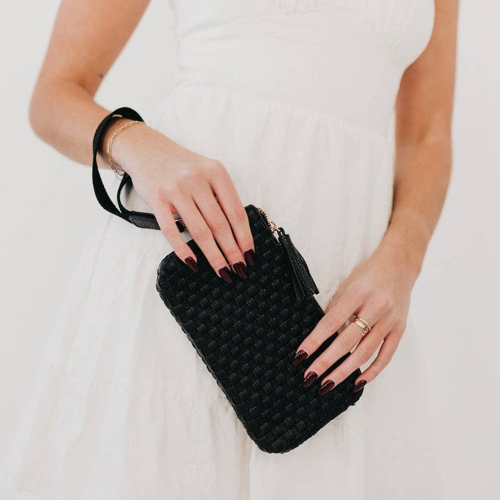 On The Go Checkered Wallet Wristlet