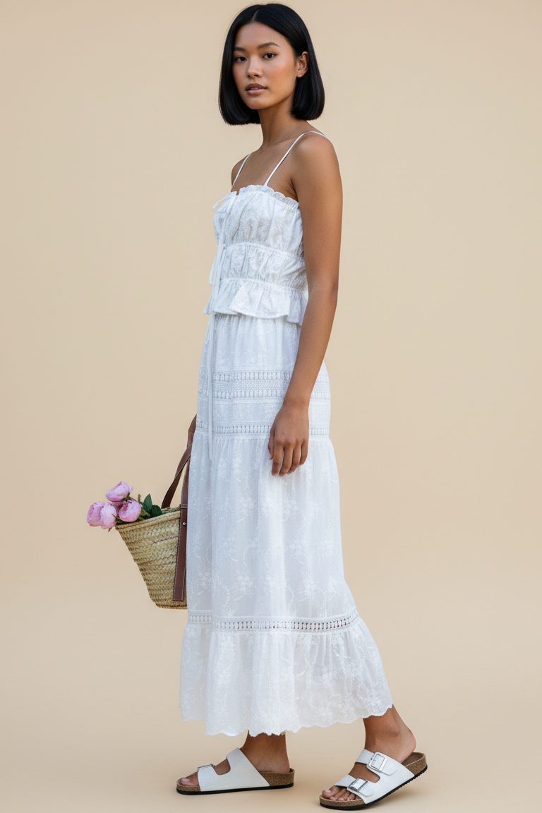 Isla Embroidered Top + Maxi Skirt Set