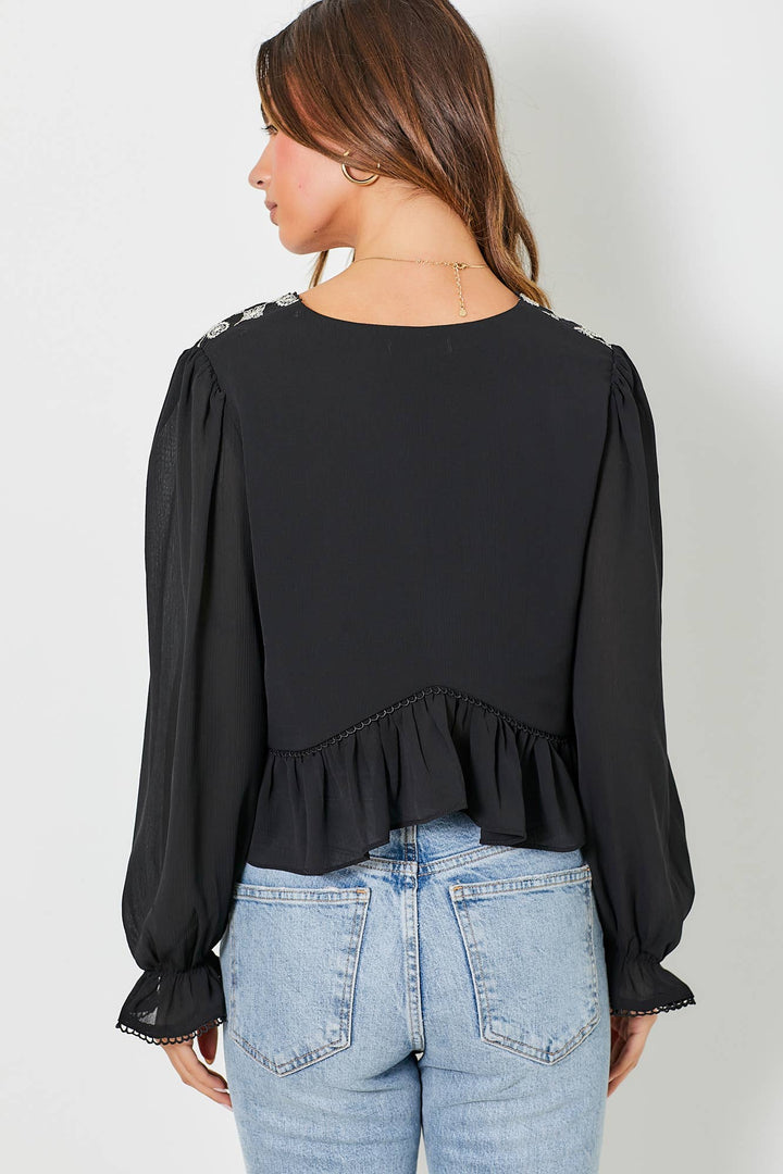 Kennedy Embroidered Top