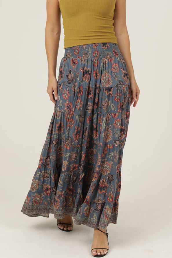 Vintage Bloom Maxi Skirt