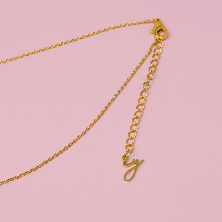 Pave Bubble Initial Necklace