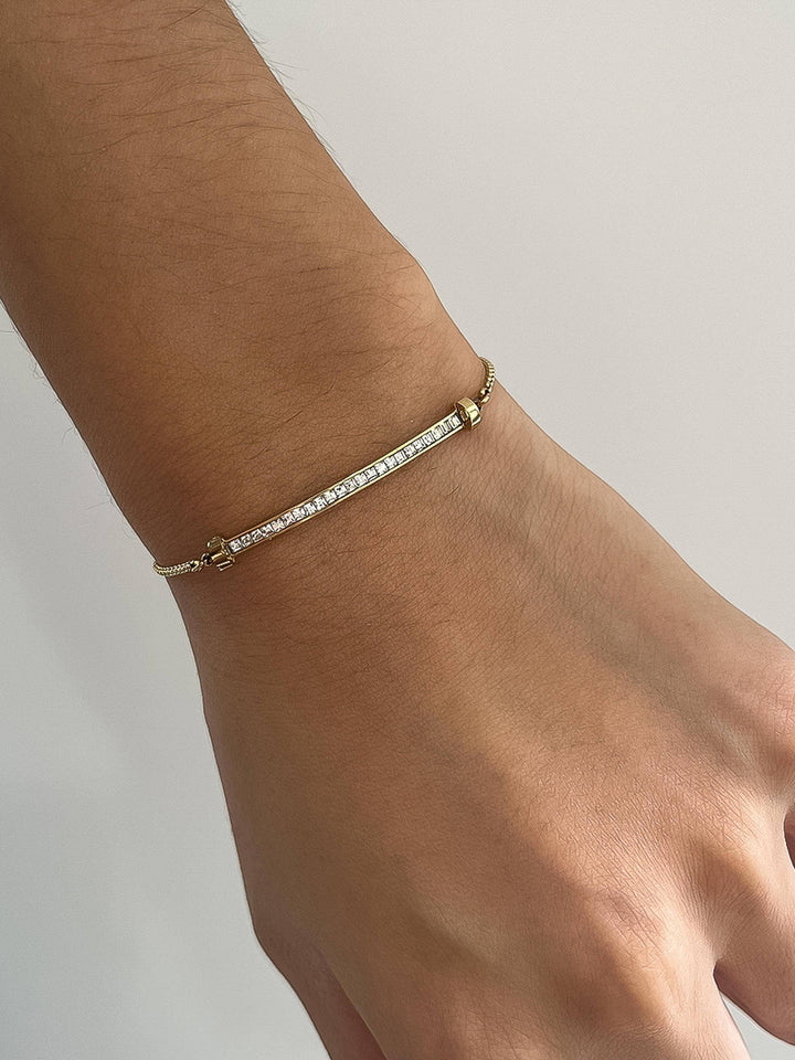 Montessa CZ Adjustable Bar Bracelet
