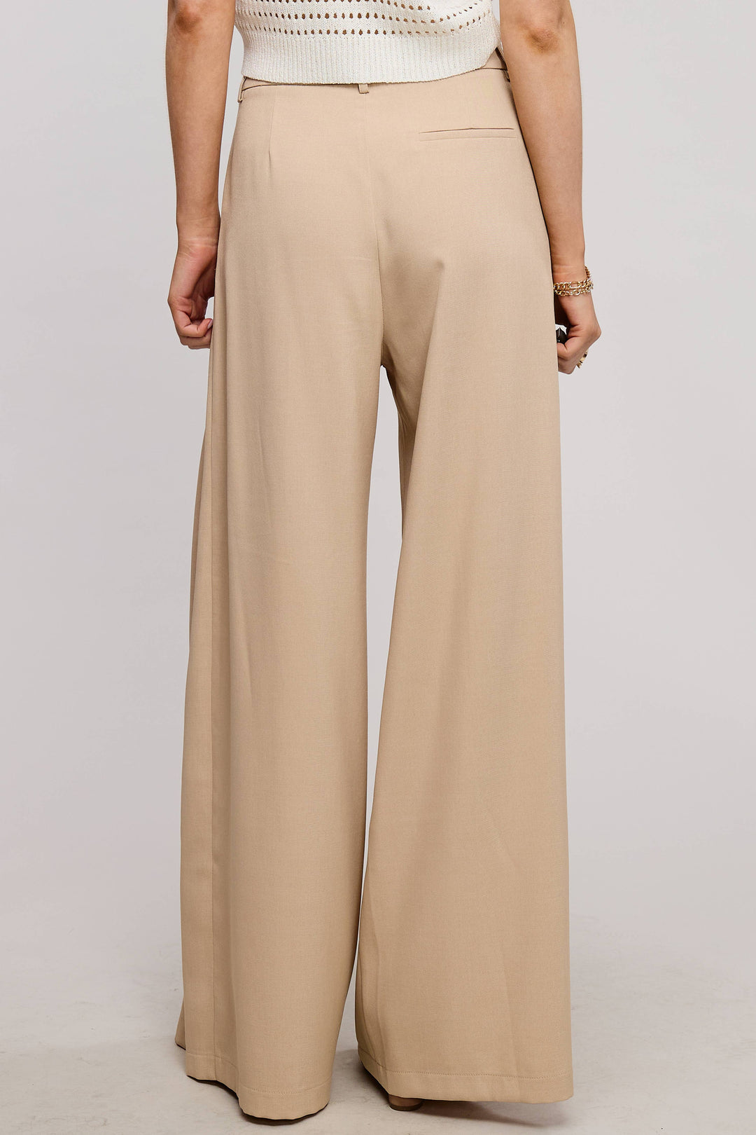 Sloan Wide Leg Pleated Trousers