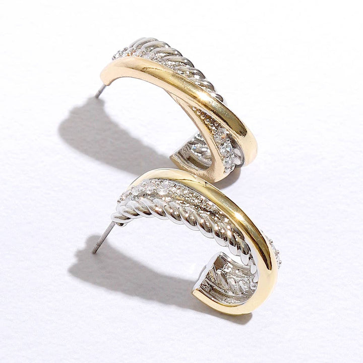 Two-Tone Twist Earrings