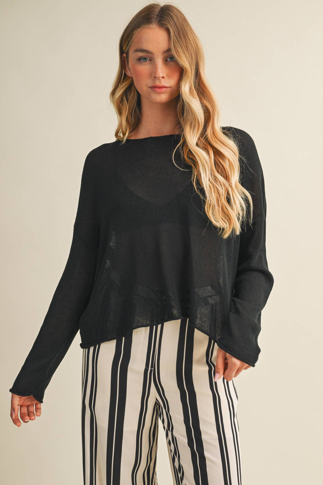 Muse Knit Sheer Pullover {Preorder}