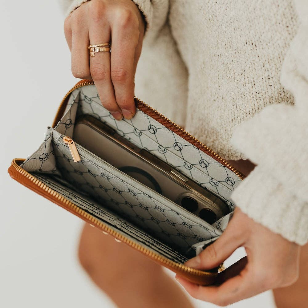 Lenni Large Zip Woven Wallet (4 Colors)
