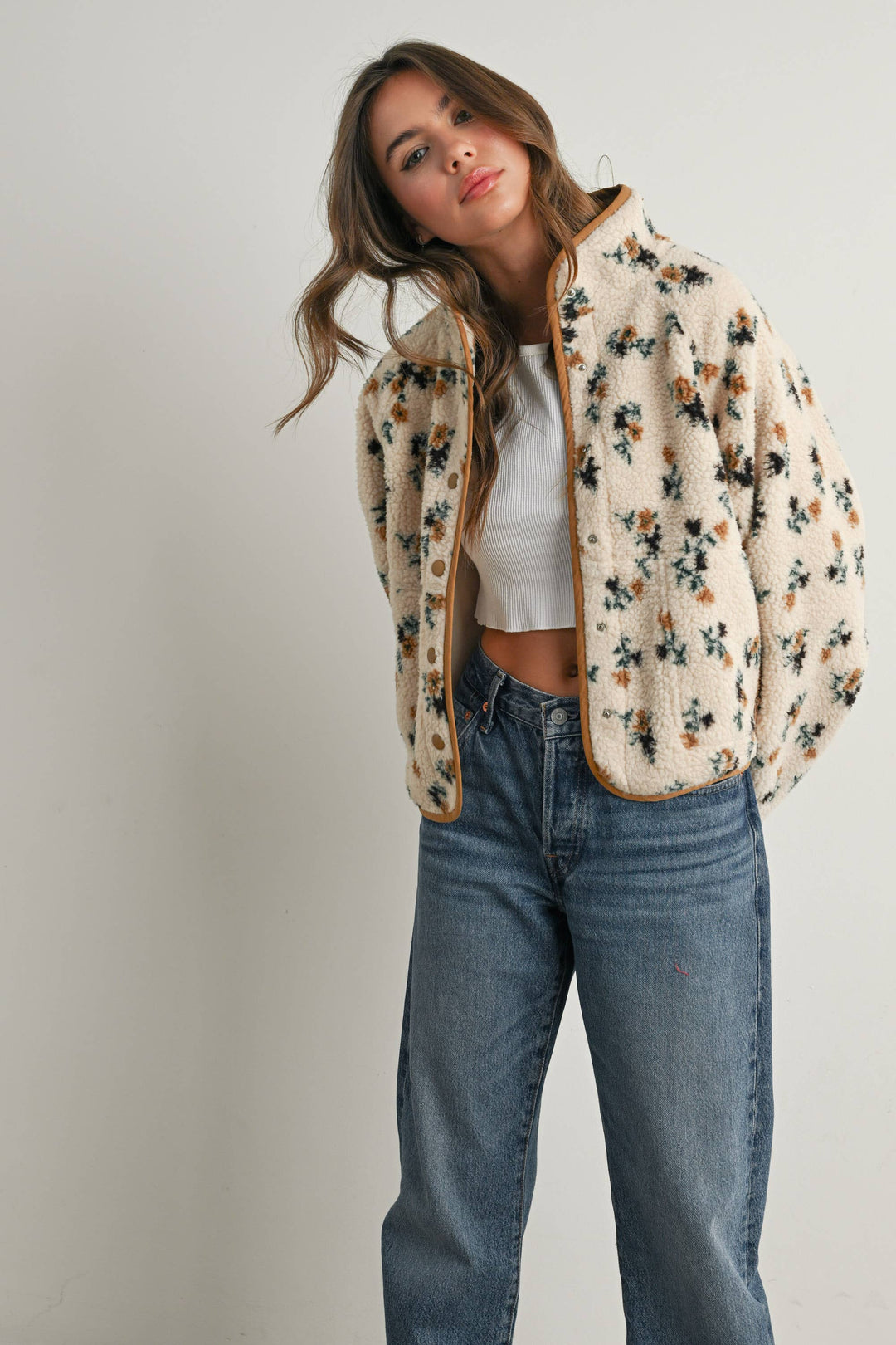 Cousins Floral Fleece Jacket