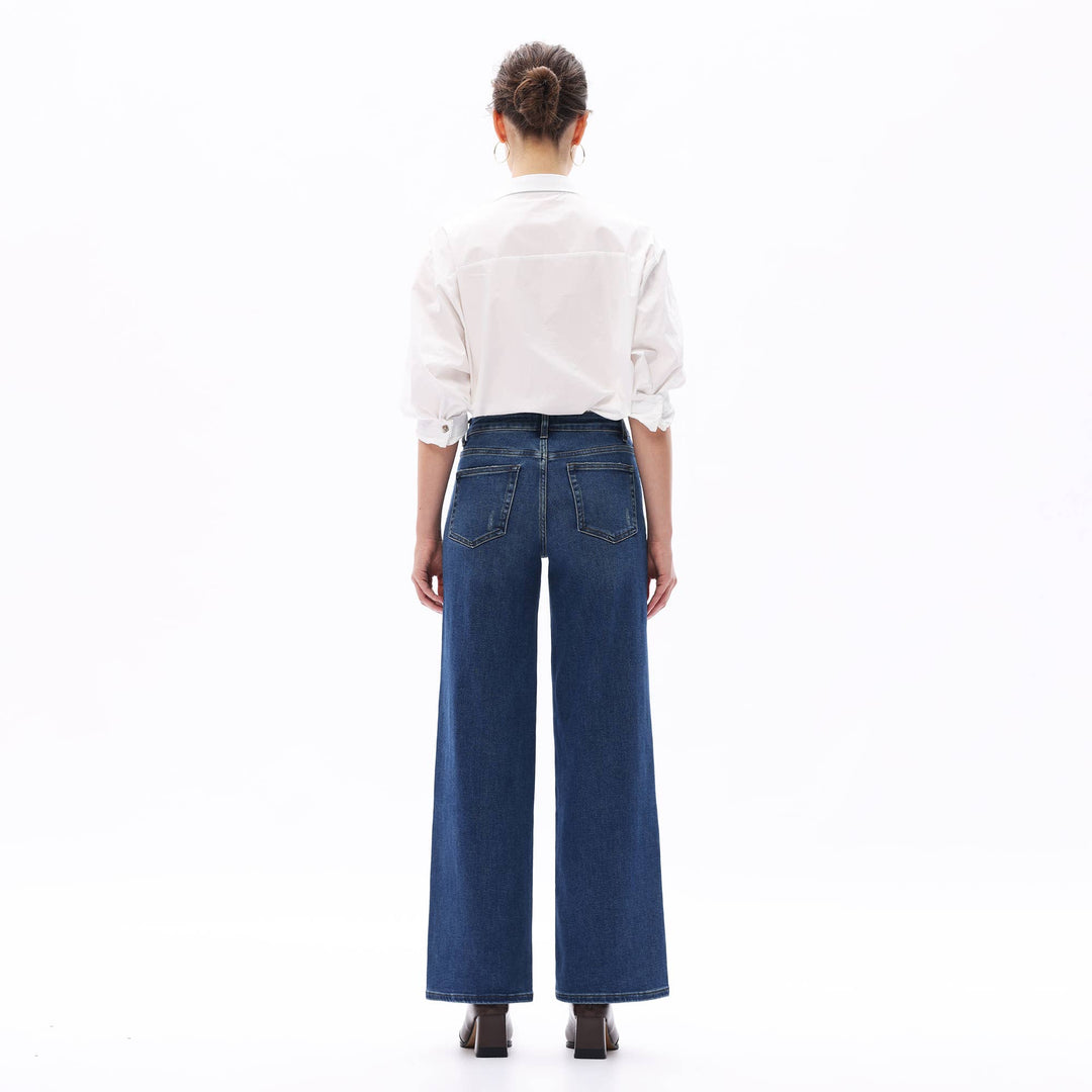 Rowanne Mid-Rise Wide Leg Jeans