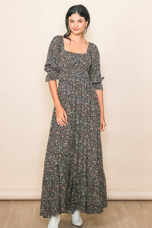 Rowan Tie Back Floral Maxi Dress