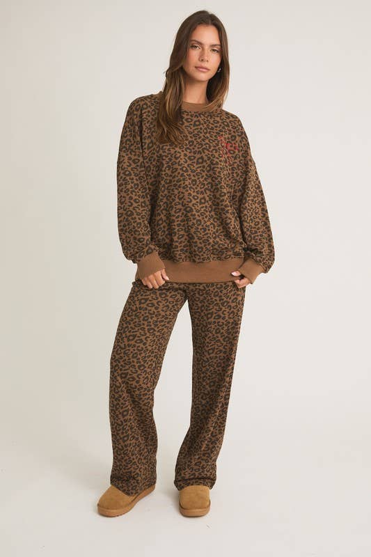 Wildly Cozy Leopard Lounge Set