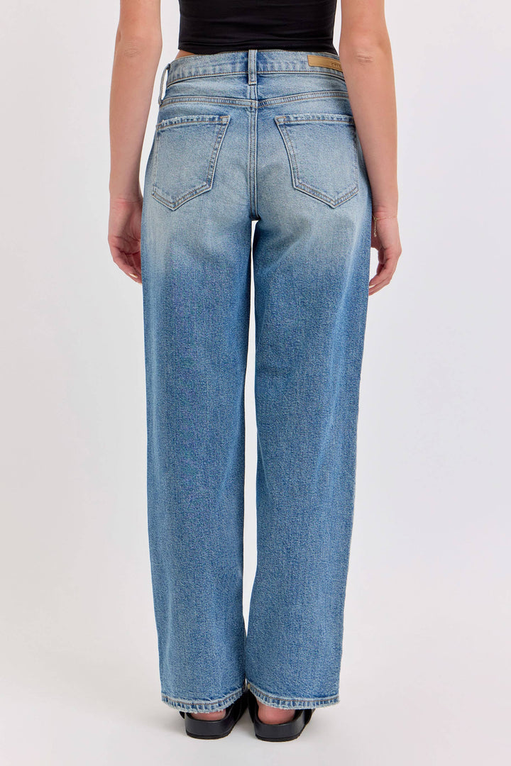Easy Street Mid Rise Baggy Jeans