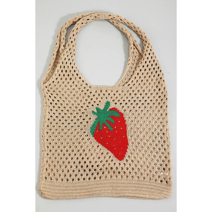 Strawberry Woven Tote Bag