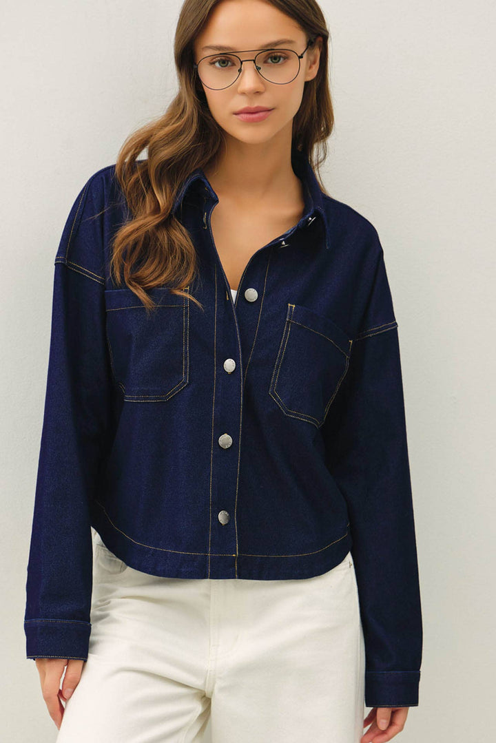 Dylan Lightweight Dark Denim Jacket
