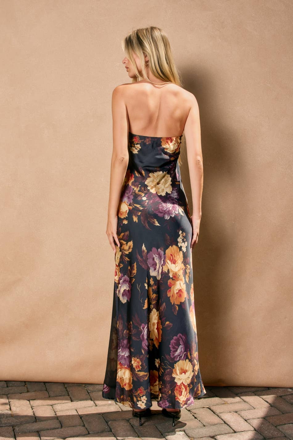 Haven Strapless Floral Maxi Dress