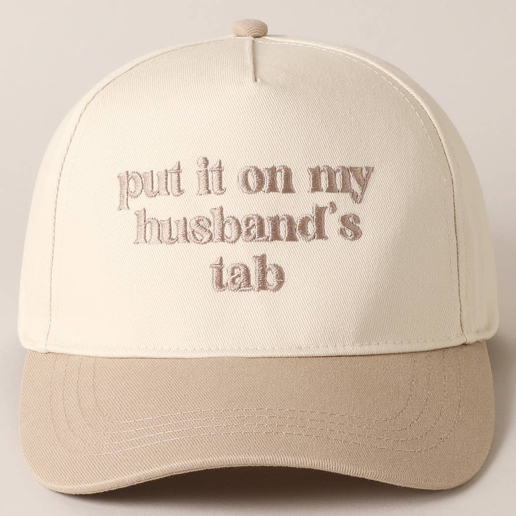 put it on my husband’s tab embroidered canvas hat restock