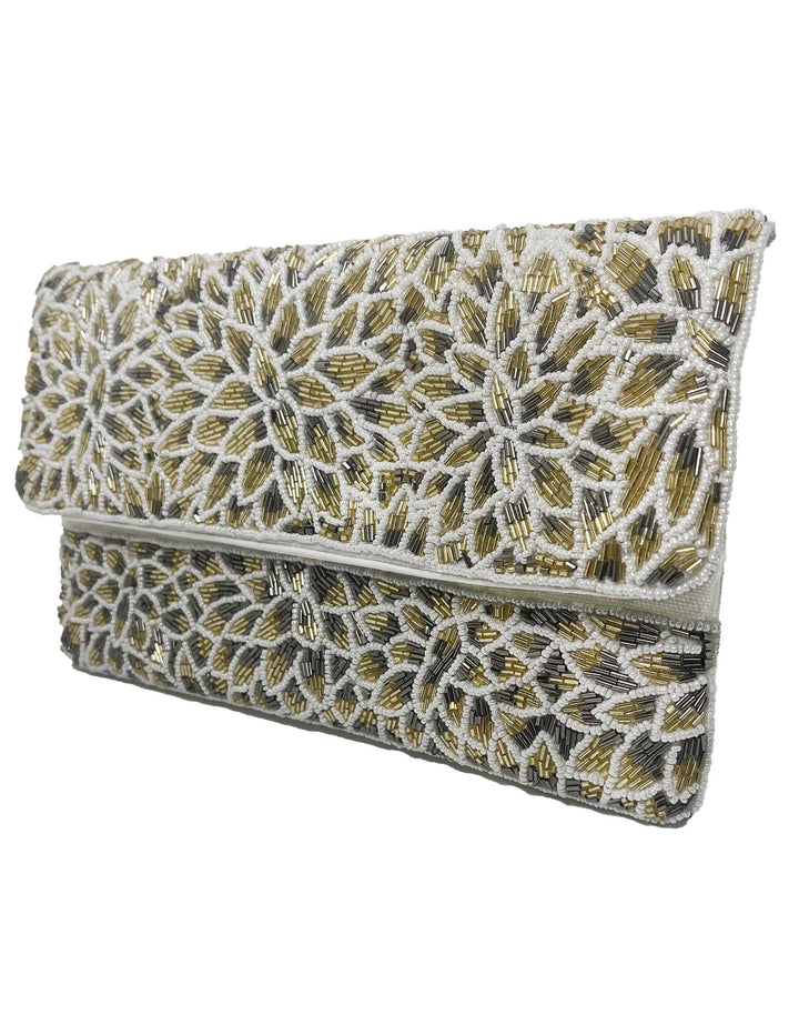 Floral Beaded Clutch