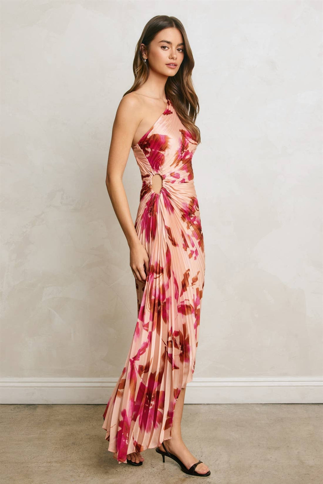 Rose’ Bloom One Shoulder Dress