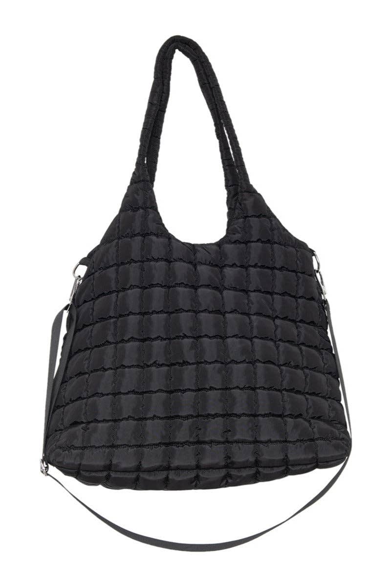 On The Go Large Quilted Puffer Bag
