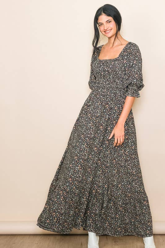 Rowan Tie Back Floral Maxi Dress