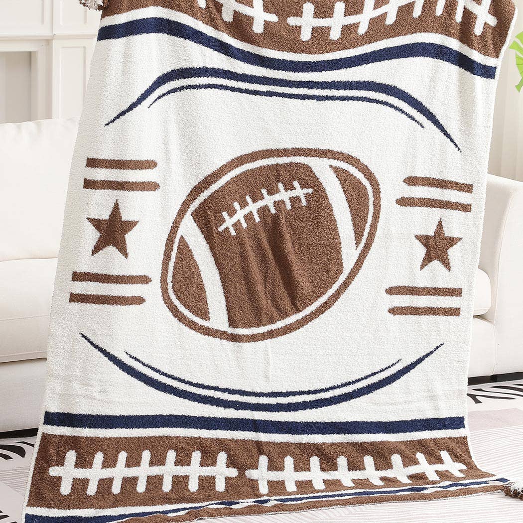 Cozy Football Throw Blanket