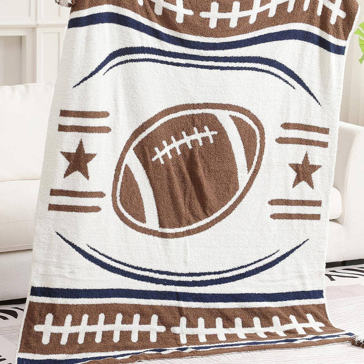 Cozy Football Throw Blanket