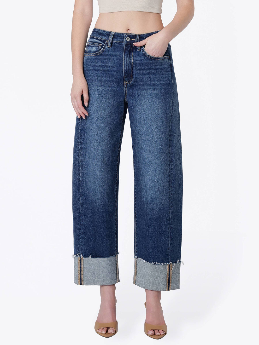 Blair Cuff Barrel Jeans { Preorder}