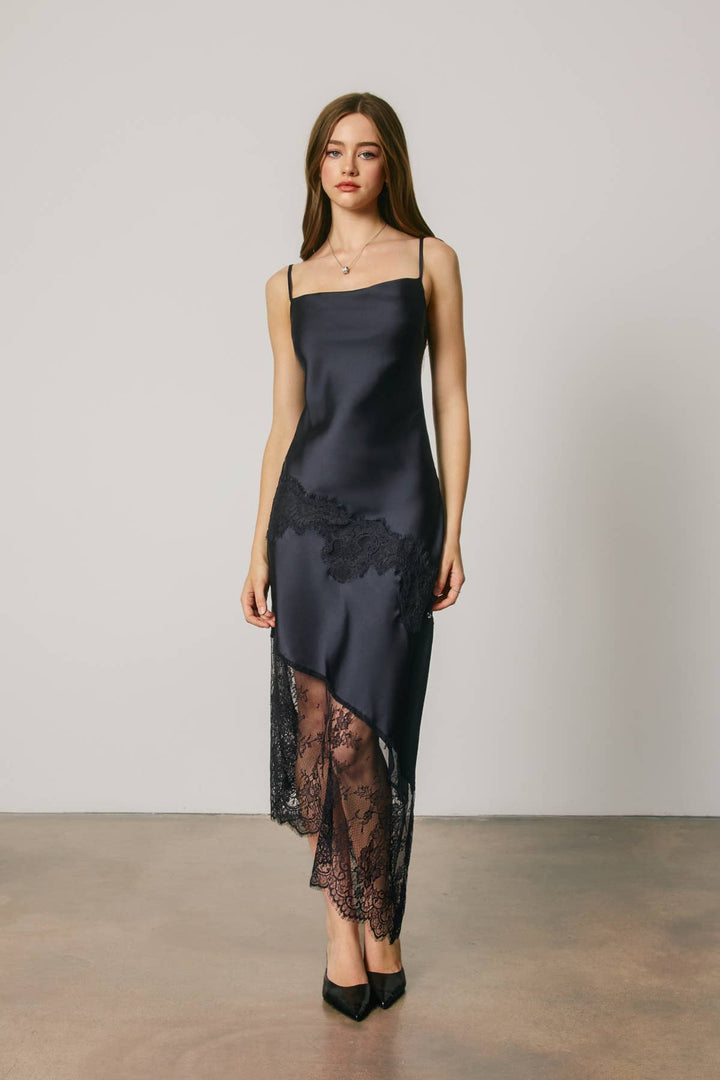Midnight Muse Asymmetrical Lace Dress