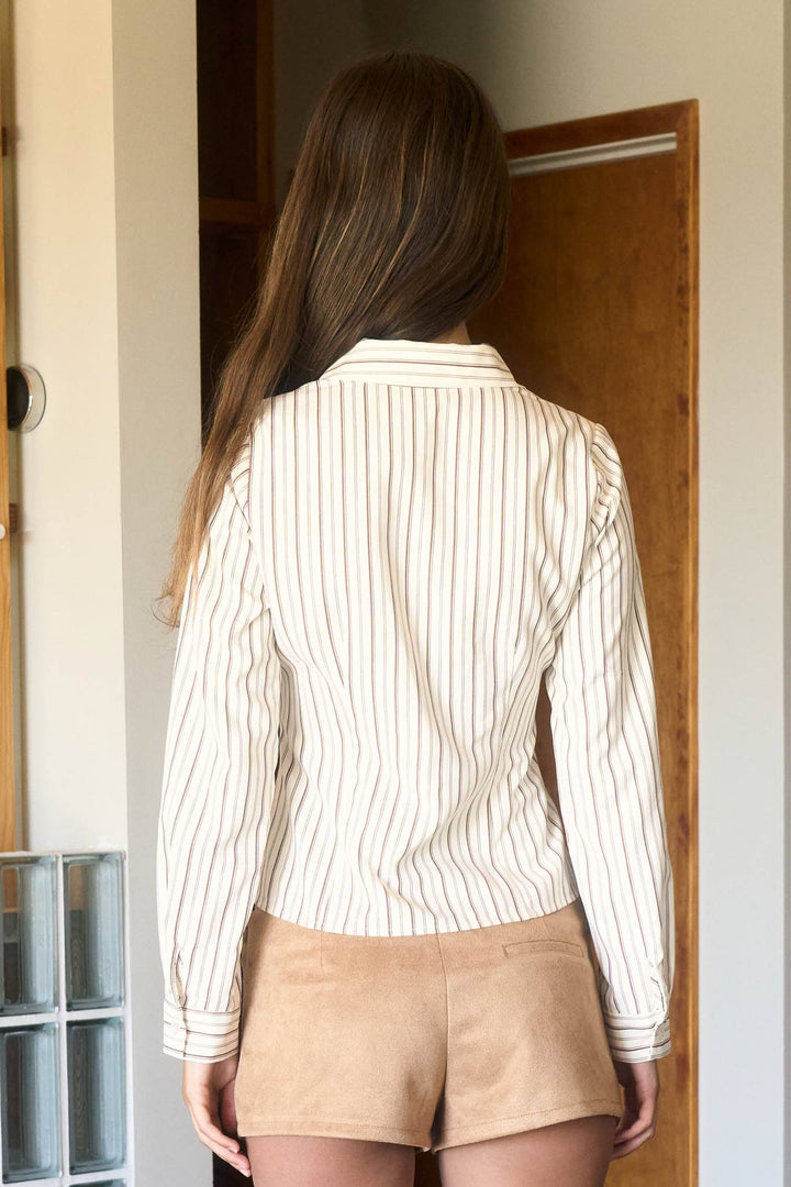 SoHo Striped Tie Top