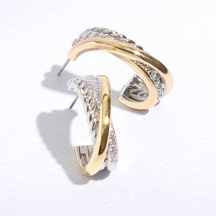 Two-Tone Twist Earrings