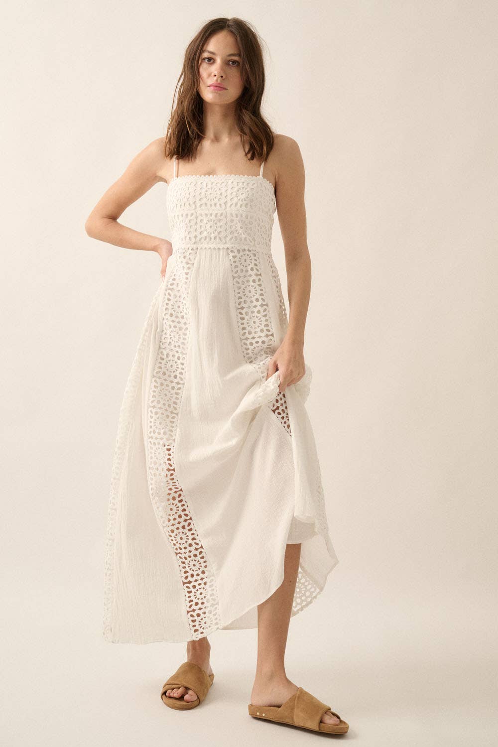 Mykonos Crochet Maxi Dress