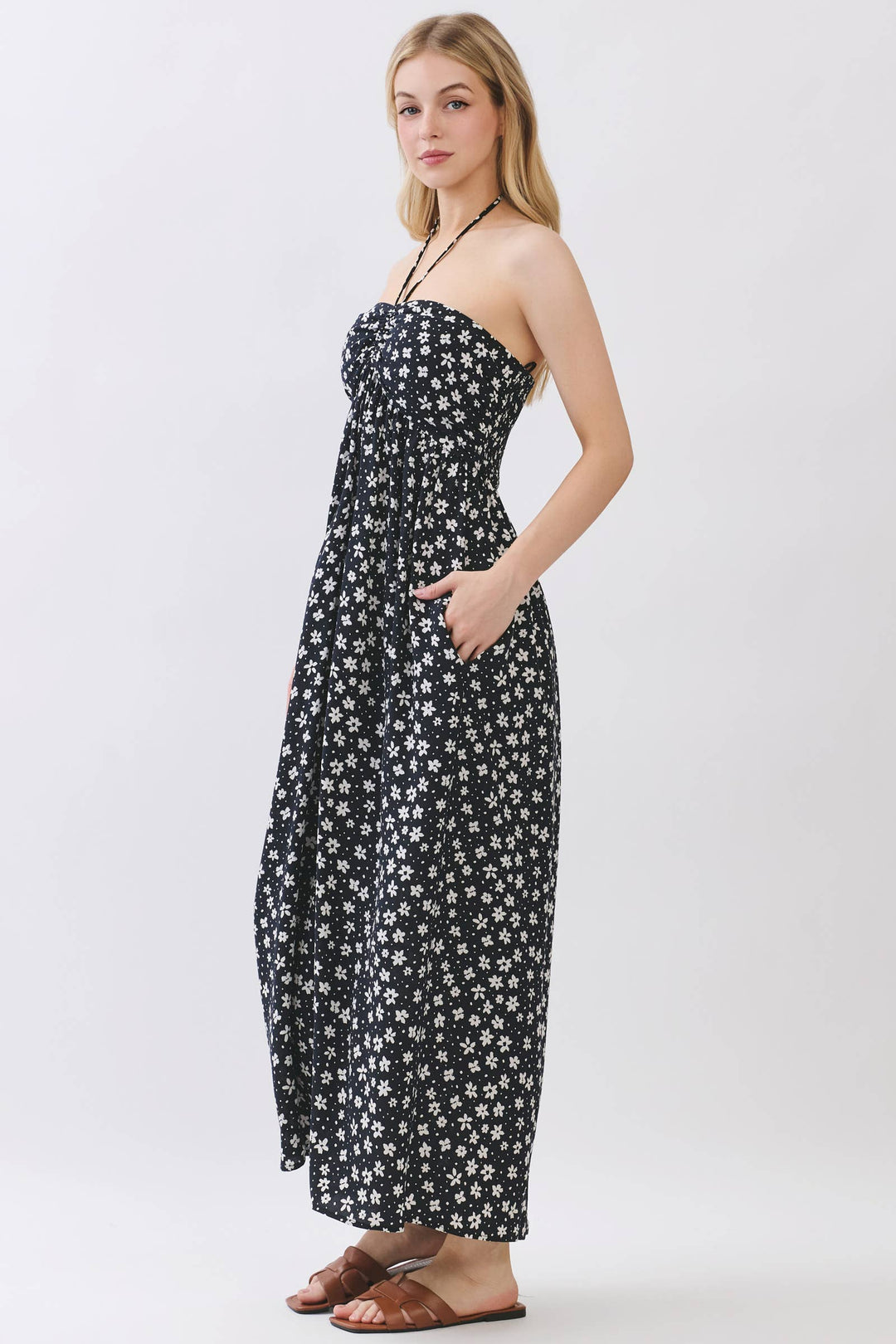 Zoe Halter Midi Dress