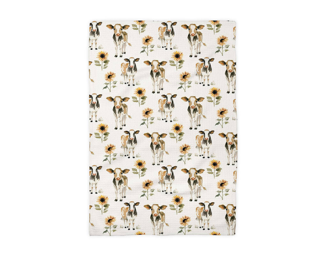 Sunflower Cow Kitchen Towel