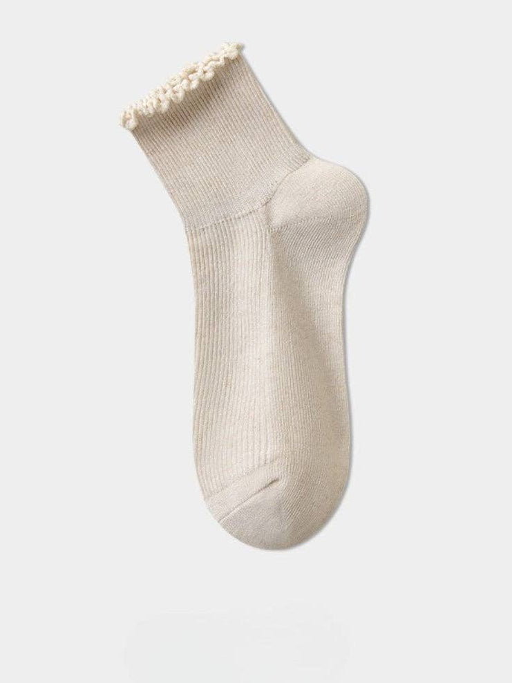 Ruffle Ribbed Socks